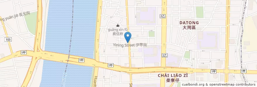 Mapa de ubicacion de 汕頭四神湯刈包肉粽 en 台湾, 新北市, 台北市, 大同区.