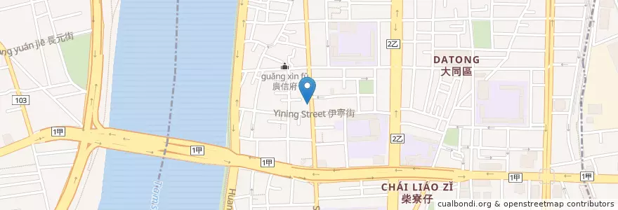 Mapa de ubicacion de 大呼過癮臭臭鍋 en Taiwán, Nuevo Taipéi, Taipéi, 大同區.