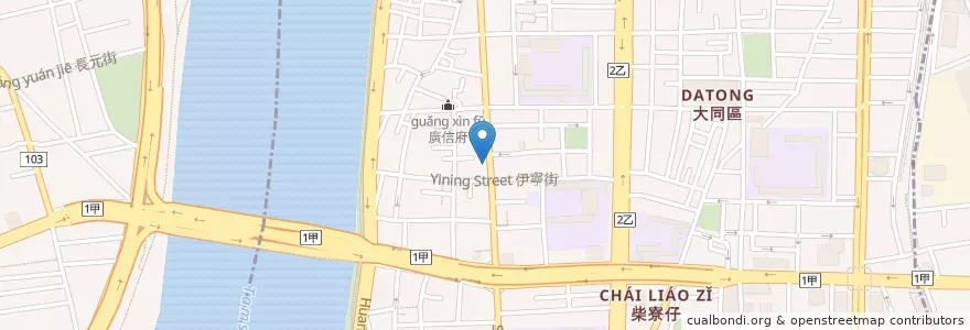 Mapa de ubicacion de 東石鮮蚵 en 臺灣, 新北市, 臺北市, 大同區.