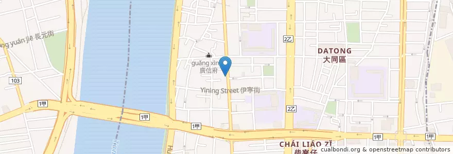 Mapa de ubicacion de 汕頭牛肉麵 en Taiwan, 新北市, Taipei, 大同區.