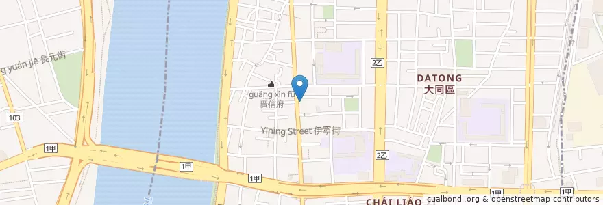 Mapa de ubicacion de 胖老爹美式炸雞 en 臺灣, 新北市, 臺北市, 大同區.