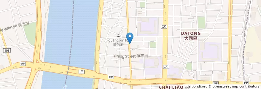 Mapa de ubicacion de 帝一好生猛快炒 en Taiwan, 新北市, Taipé, 大同區.