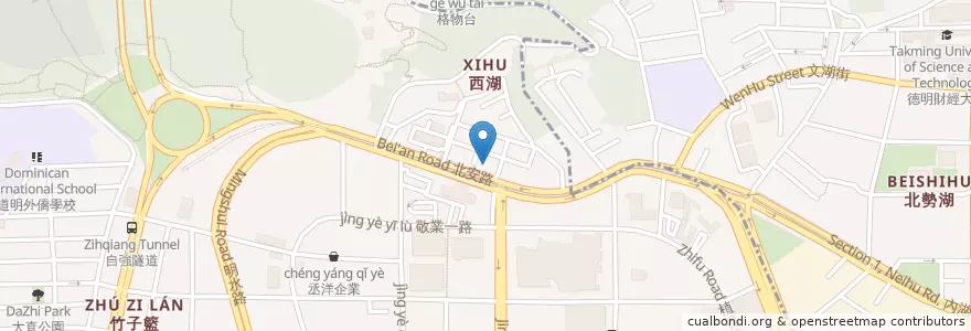 Mapa de ubicacion de 北安町 en 臺灣, 新北市, 臺北市, 內湖區.