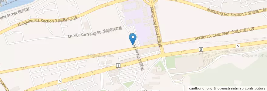 Mapa de ubicacion de 鮮堡漢堡 en 타이완, 신베이 시, 타이베이시, 난강 구.