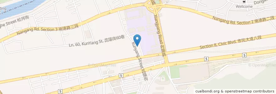 Mapa de ubicacion de 健安雞肉飯 en 臺灣, 新北市, 臺北市, 南港區.