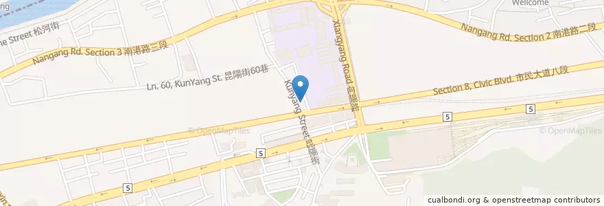 Mapa de ubicacion de 八方雲集 en تايوان, تايبيه الجديدة, تايبيه, 南港區.