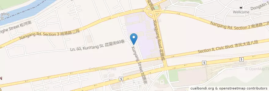 Mapa de ubicacion de 好捲早午餐 en 台湾, 新北市, 台北市, 南港区.