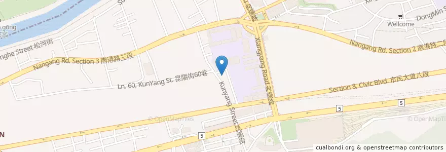 Mapa de ubicacion de 南港臺灣真有味鹽酥雞 en تايوان, تايبيه الجديدة, تايبيه, 南港區.