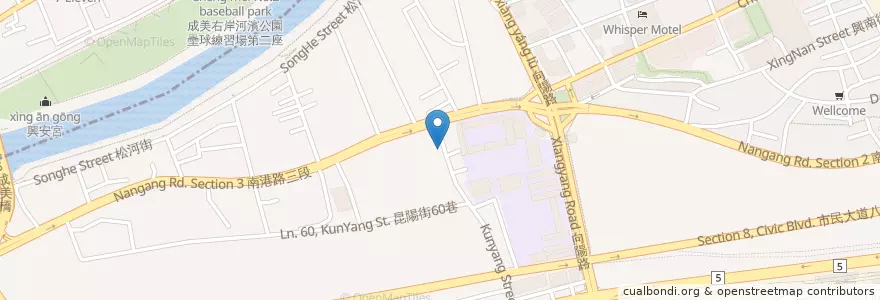 Mapa de ubicacion de 秘密基地 en Taiwan, New Taipei, Taipei, Nangang District.