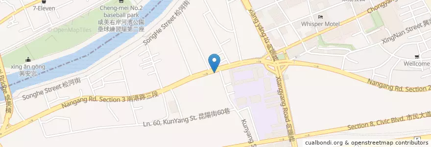 Mapa de ubicacion de 三商巧福 en Taiwan, 新北市, Taipé, 南港區.