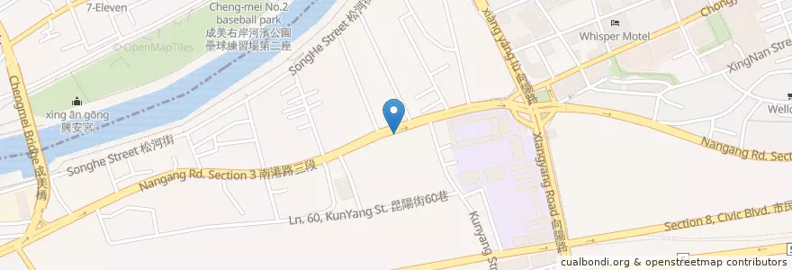 Mapa de ubicacion de 傑克漢堡 en 臺灣, 新北市, 臺北市, 南港區.