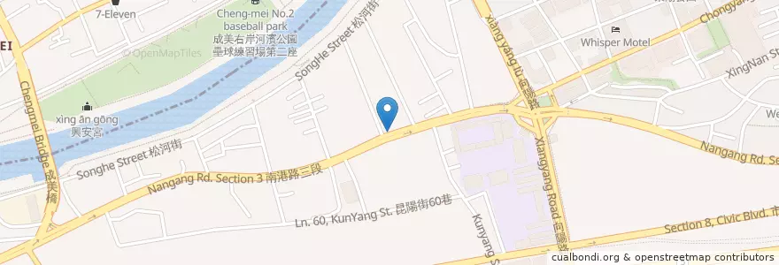 Mapa de ubicacion de 香港頂品燒臘店 en تايوان, تايبيه الجديدة, تايبيه, 南港區.