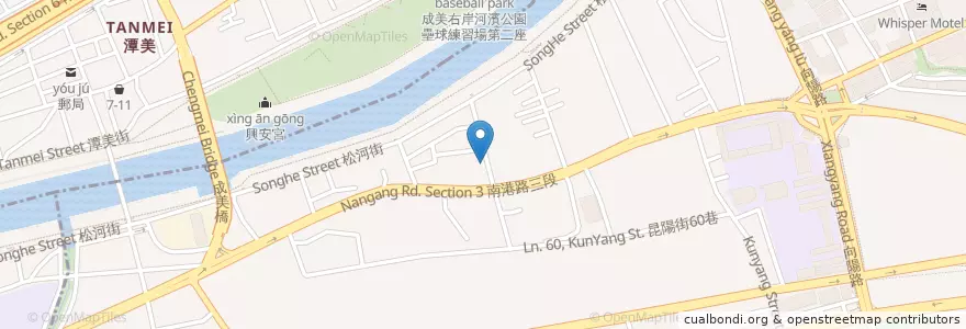 Mapa de ubicacion de 味珍香異國風味小棧 en 臺灣, 新北市, 臺北市, 南港區.