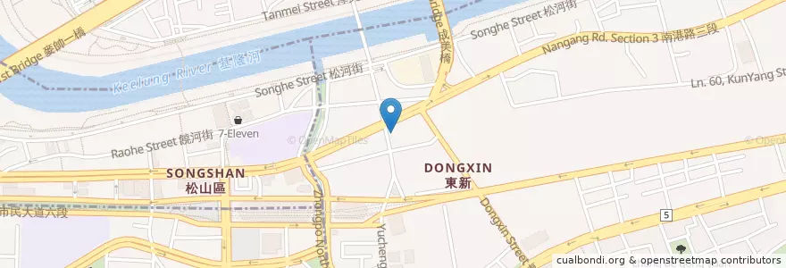 Mapa de ubicacion de 好吃快煮店 en 臺灣, 新北市, 臺北市, 南港區.