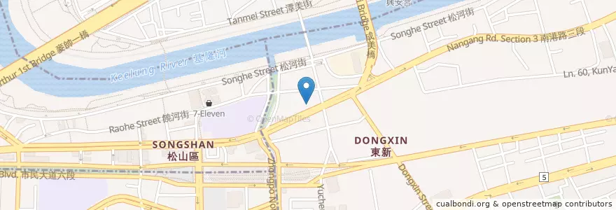 Mapa de ubicacion de 京棧便當店 en تايوان, تايبيه الجديدة, تايبيه, 南港區.
