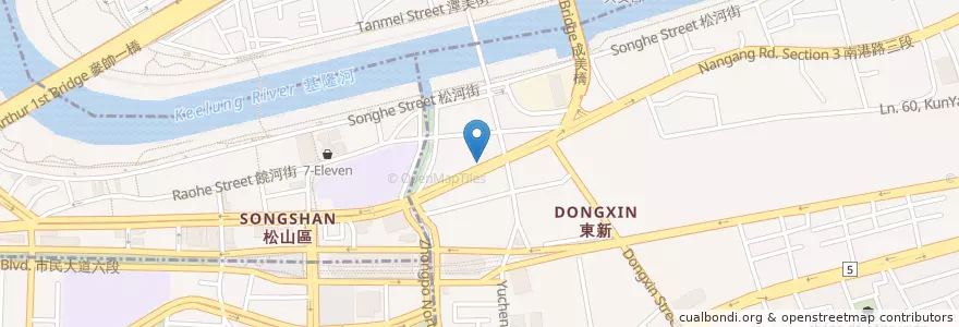 Mapa de ubicacion de 羊肉羹店 en 타이완, 신베이 시, 타이베이시, 난강 구.