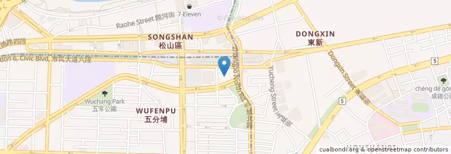 Mapa de ubicacion de 松山駅日式涮涮鍋 en 臺灣, 新北市, 臺北市, 信義區.
