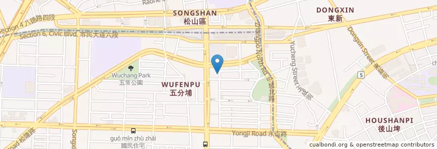 Mapa de ubicacion de 船軒鄉村煙燻滷味 en 타이완, 신베이 시, 타이베이시, 신이 구.