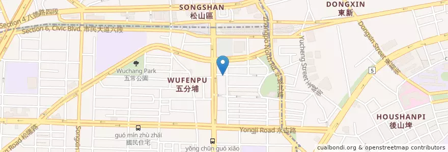 Mapa de ubicacion de 尊王快炒 en 臺灣, 新北市, 臺北市, 信義區.
