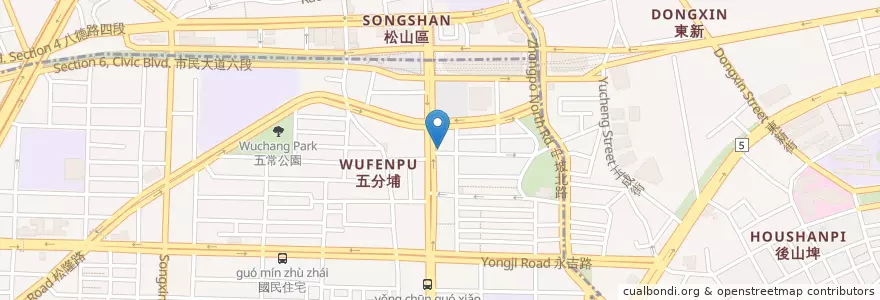 Mapa de ubicacion de 肉圓大王 en 臺灣, 新北市, 臺北市, 信義區.