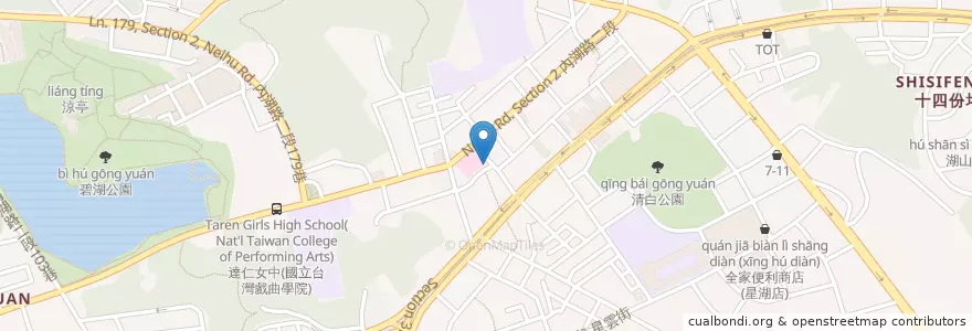 Mapa de ubicacion de 阿姑越南美食館 en 台湾, 新北市, 台北市, 内湖区.