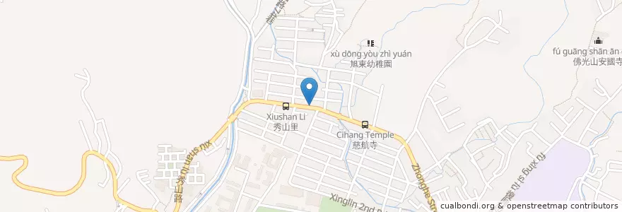 Mapa de ubicacion de 來亭早餐店 en تايوان, تايبيه الجديدة, تايبيه, 北投區.