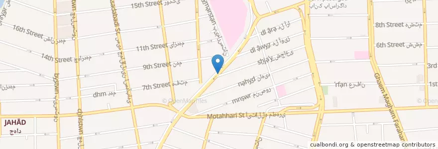 Mapa de ubicacion de رستوران گرپ en İran, Tahran Eyaleti, شهرستان تهران, Tahran, بخش مرکزی شهرستان تهران.