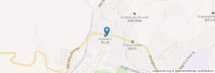Mapa de ubicacion de 七褔牛肉麵水餃店 en تایوان, 新北市, تایپه, 北投區.