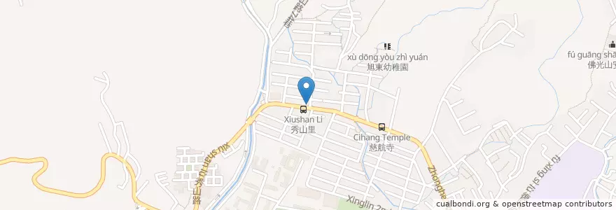 Mapa de ubicacion de 三角骨鹽酥雞 en تايوان, تايبيه الجديدة, تايبيه, 北投區.