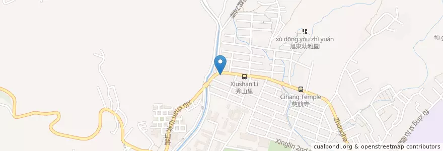 Mapa de ubicacion de 巧果蔬食餐坊 en Tayvan, 新北市, Taipei, 北投區.