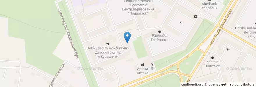 Mapa de ubicacion de Калейдоскоп en ロシア, 北西連邦管区, プスコフ州, Псковский Район, Городской Округ Псков.