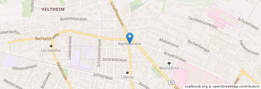 Mapa de ubicacion de Zimmer-Theater Ariane en Suíça, Zurique, Bezirk Winterthur, Winterthur.
