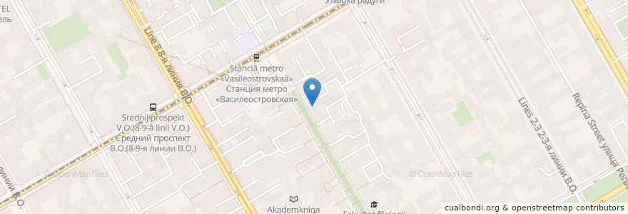 Mapa de ubicacion de Баскин роббинс en Russia, Northwestern Federal District, Leningrad Oblast, Saint Petersburg, Василеостровский Район, Округ № 7.