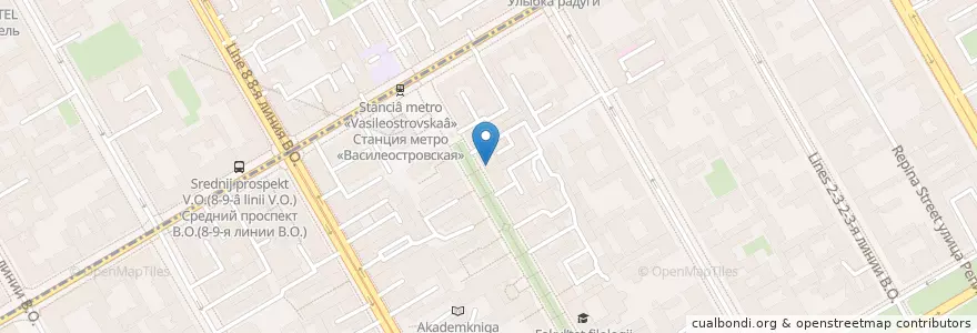 Mapa de ubicacion de Coffix en Russia, Northwestern Federal District, Leningrad Oblast, Saint Petersburg, Василеостровский Район, Округ № 7.