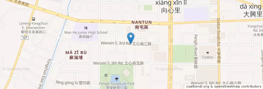 Mapa de ubicacion de 沛泳診所 en Taiwan, Taichung, 南屯區.