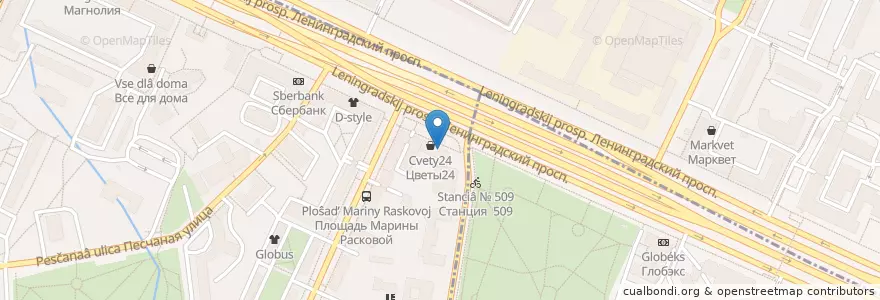 Mapa de ubicacion de EDA en Rússia, Distrito Federal Central, Москва, Северный Административный Округ, Район Аэропорт.