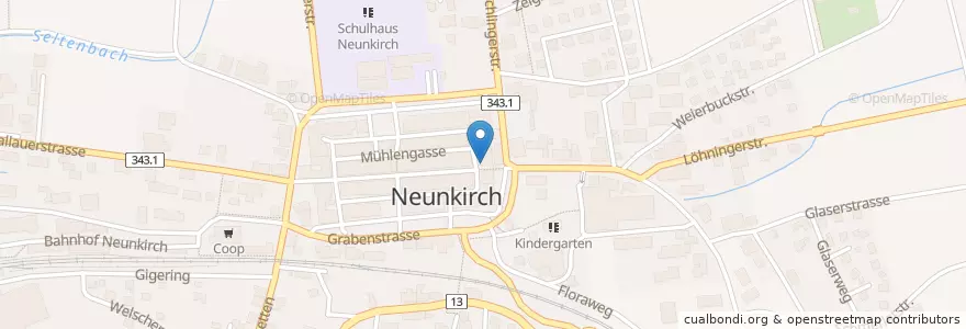 Mapa de ubicacion de Restaurant Weinstube Klettgauerhof en スイス, Schaffhausen, Bezirk Oberklettgau, Neunkirch.