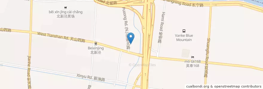 Mapa de ubicacion de Sagreen en China, Shanghái, Changning.