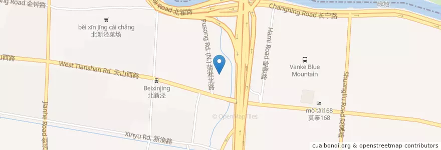 Mapa de ubicacion de 怀秋麻辣烫 en China, Shanghái, Changning.