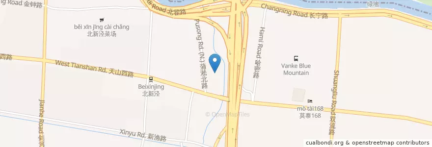 Mapa de ubicacion de 秦调餐厅 en Çin, Şanghay, Changning.