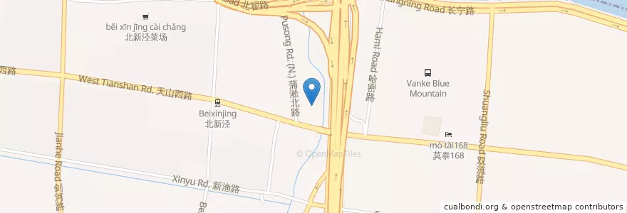 Mapa de ubicacion de 小山城 en Çin, Şanghay, Changning.
