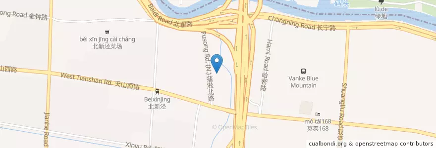 Mapa de ubicacion de 南洋茶店 en Çin, Şanghay, Changning.