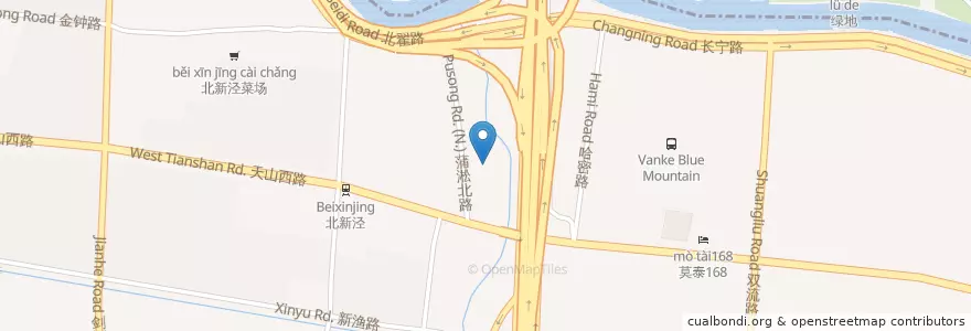 Mapa de ubicacion de 朵馥苑 en 中国, 上海市, 长宁区.