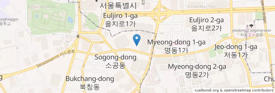 Mapa de ubicacion de 하나은행 en کره جنوبی, سئول.