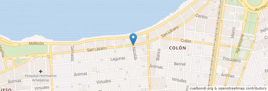 Mapa de ubicacion de Terraza Habana en Куба, Гавана, Centro Habana.