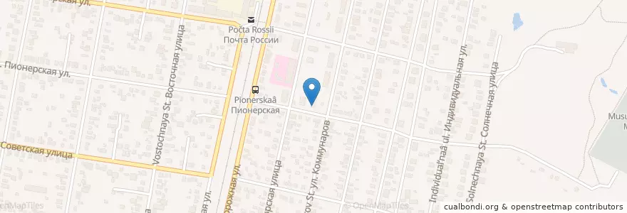 Mapa de ubicacion de Пивбар en Russia, Distretto Federale Meridionale, Territorio Di Krasnodar, Adighezia, Городской Округ Майкоп.
