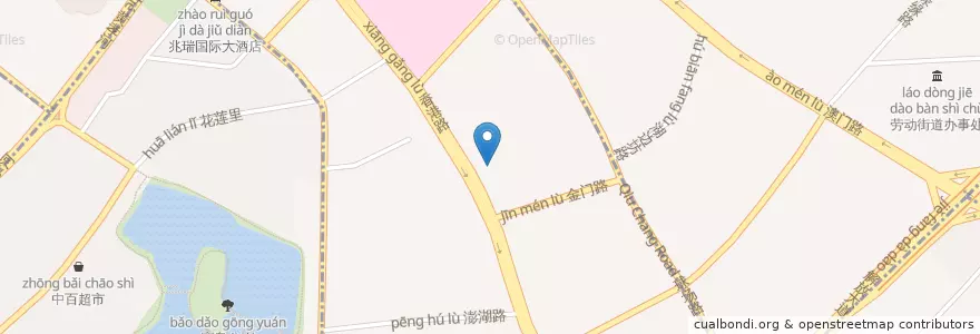 Mapa de ubicacion de 江汉大学附属医院 en چین, هوبئی, ووهان, 江岸区, 西马街道.