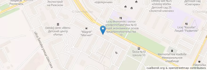 Mapa de ubicacion de Живница en ロシア, 北西連邦管区, プスコフ州, Псковский Район, Городской Округ Псков.