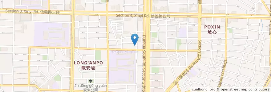 Mapa de ubicacion de 展翔早餐吧 en تايوان, تايبيه الجديدة, تايبيه, 大安區.