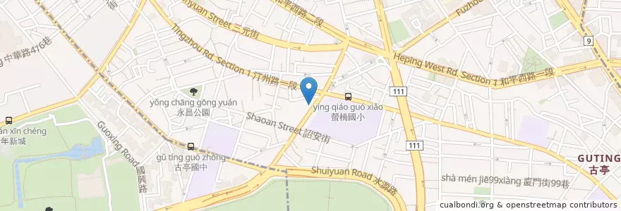 Mapa de ubicacion de 黃家香腸 en 臺灣, 新北市, 臺北市, 中正區.